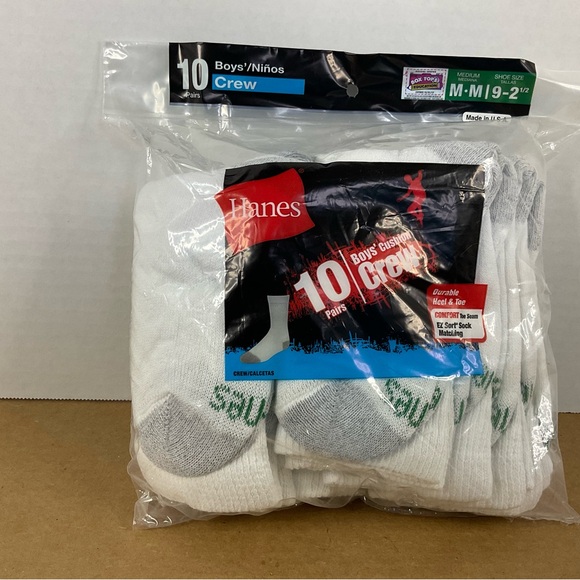 Hanes Other - NEW Hanes 10 Pairs Boy Crew Stock